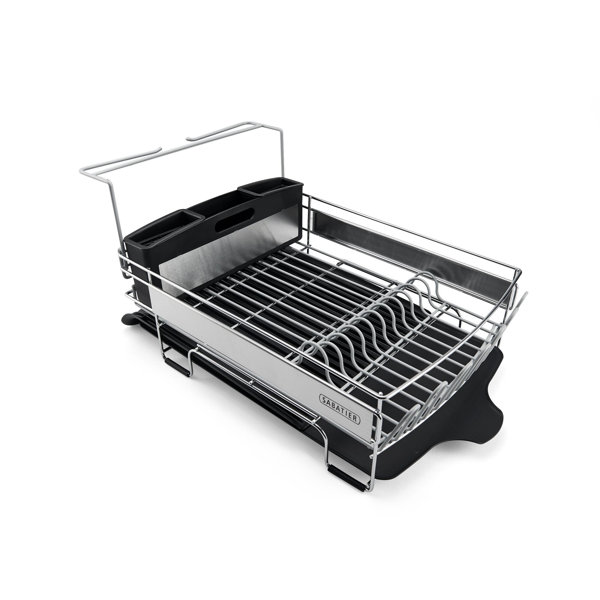 Sabatier Expandable Stainless Steel Dish Rack, 30Inch, Black & Reviews